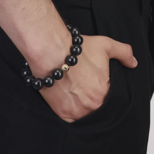 Bracelet en jade noir