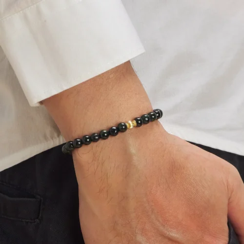 Bracelet en jade noir pour homme