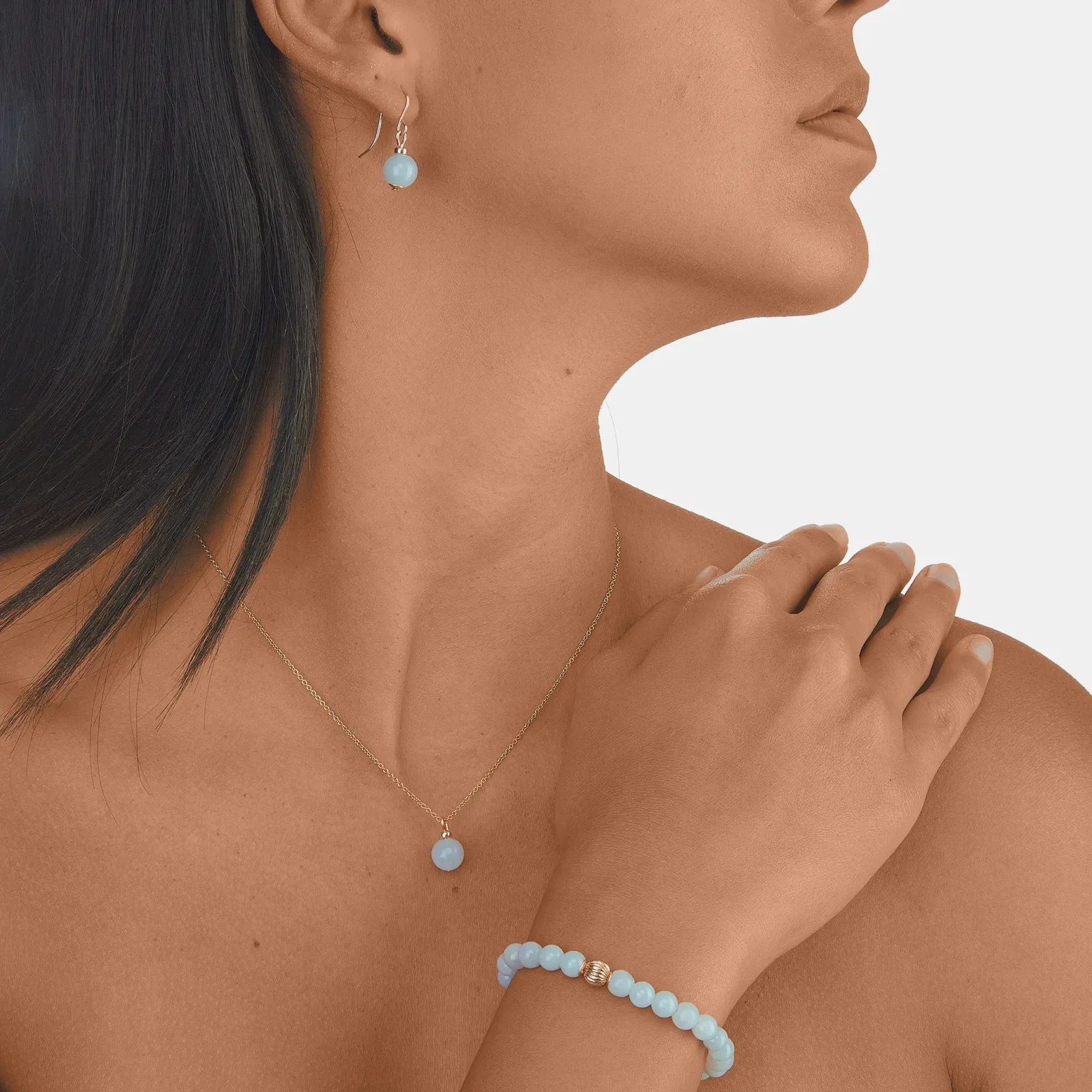 Bracelet élégance en jade blanc mixte