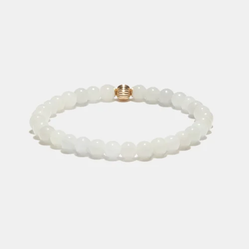 Bracelet élégance en jade blanc