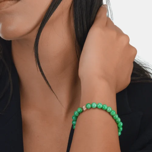 Osa - Bracelet Jade vert mixte