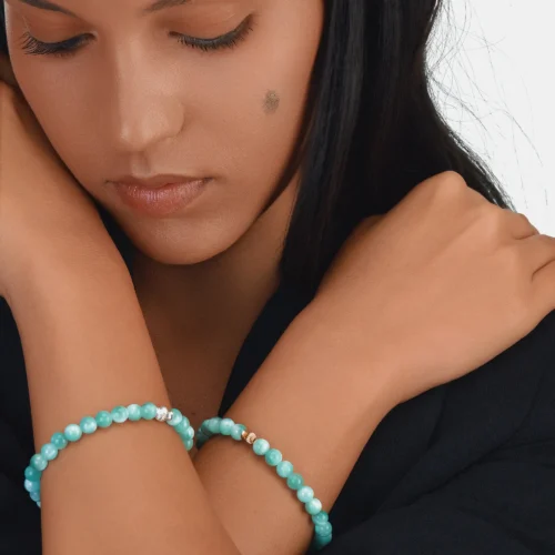 bracelet Lagon en pierre Angelite