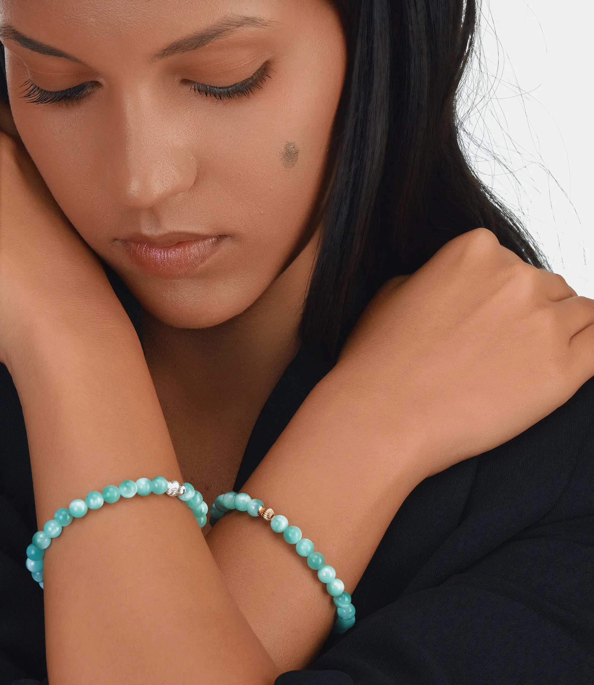 bracelet Lagon en pierre Angelite