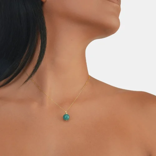collier jade bleu vert pour femme