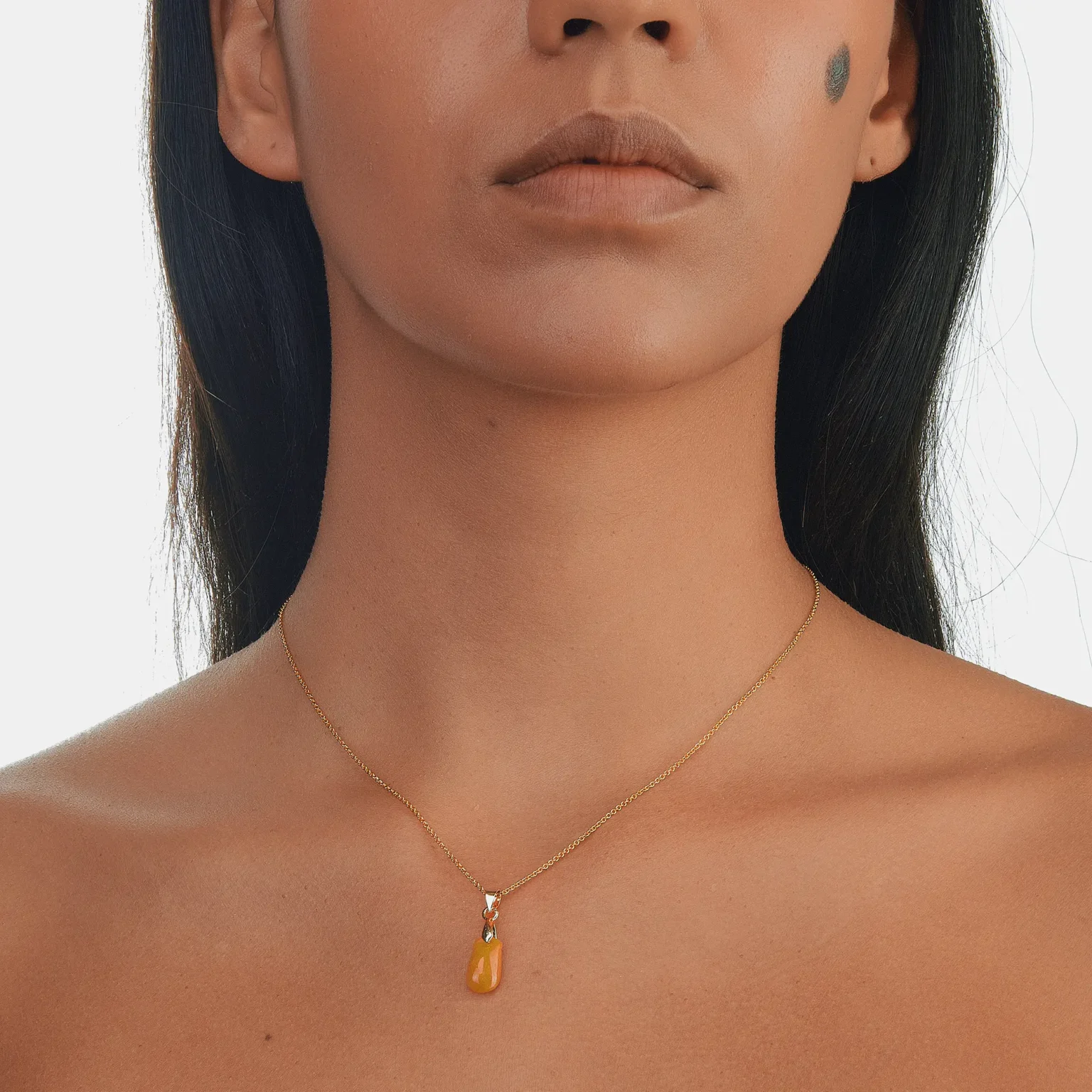 collier en jade jaune