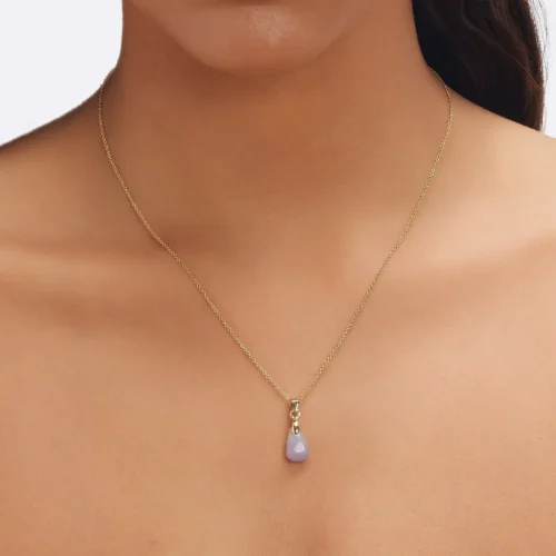 collier en jade lavande
