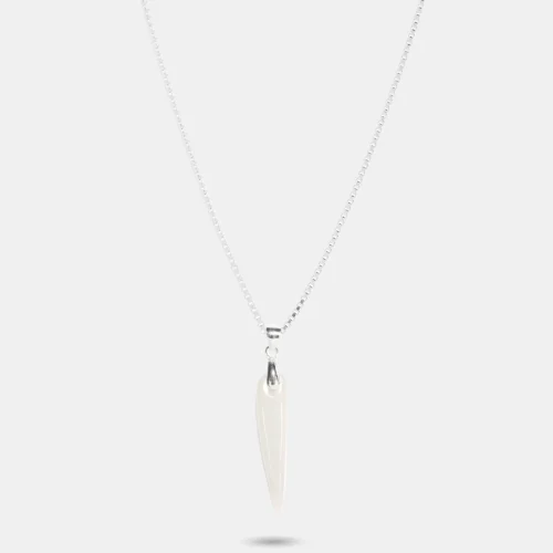 collier en jade blanc
