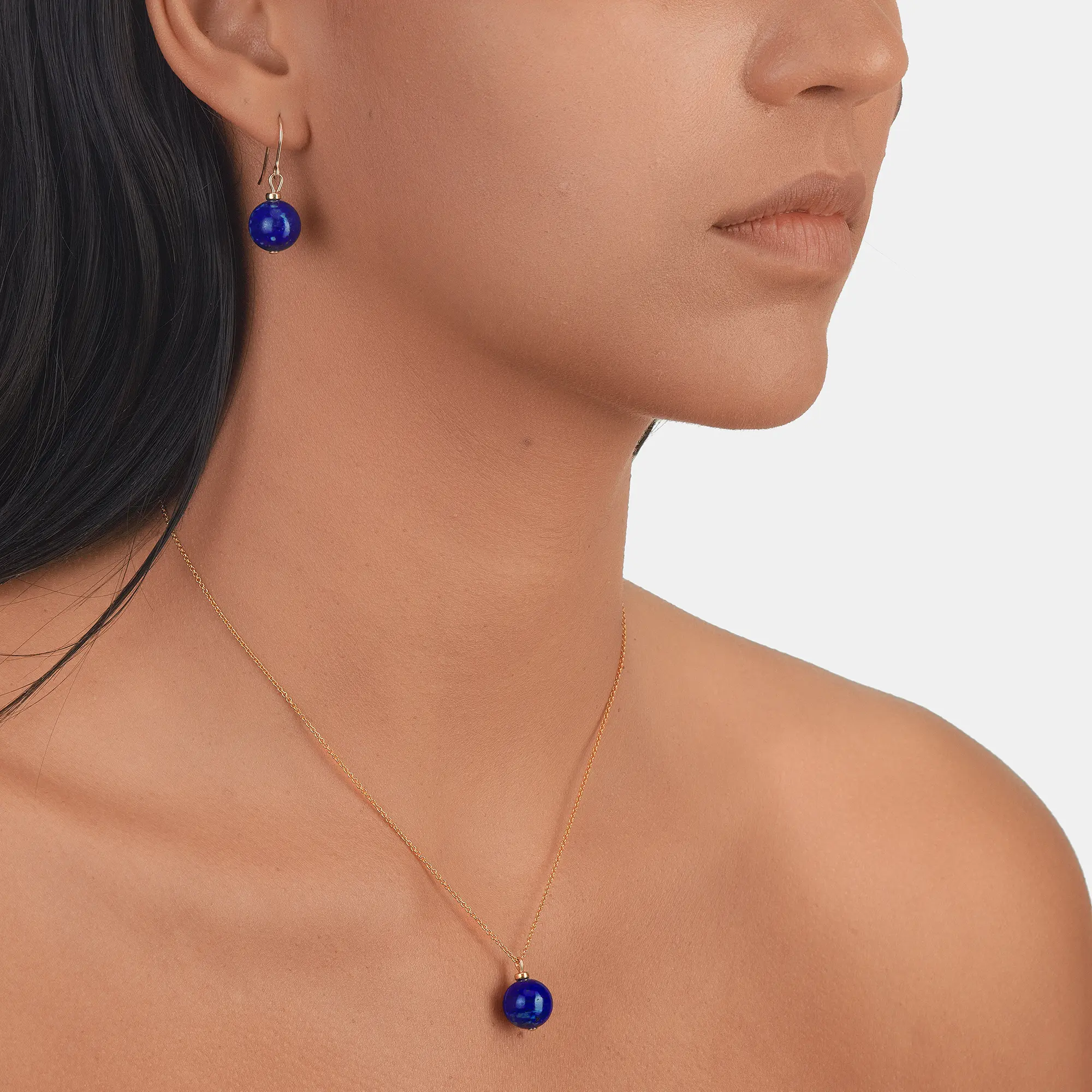 Collier lapis lazuli pour femme