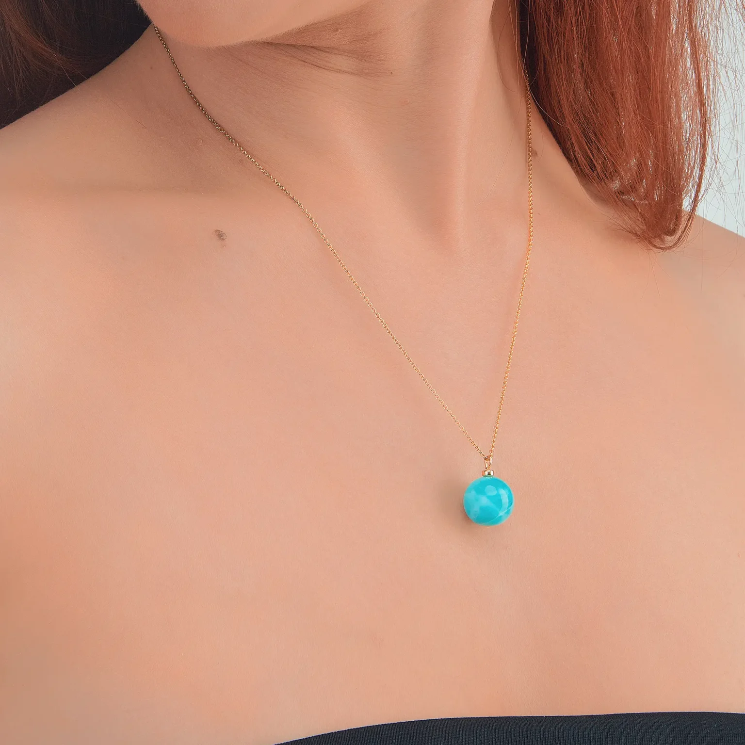 Collier en larimar pour femme