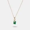 Collier en pierre de jade vert