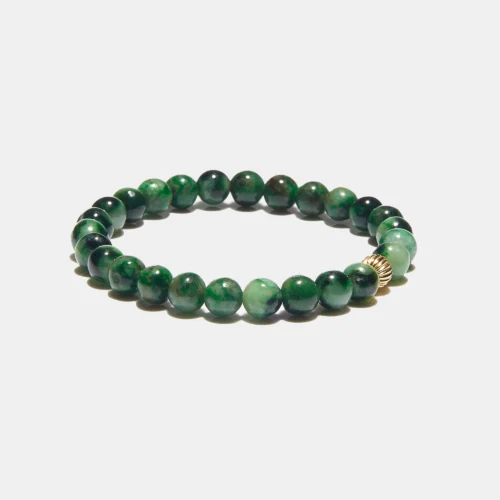 Fortuna bracelet jade marbré gold