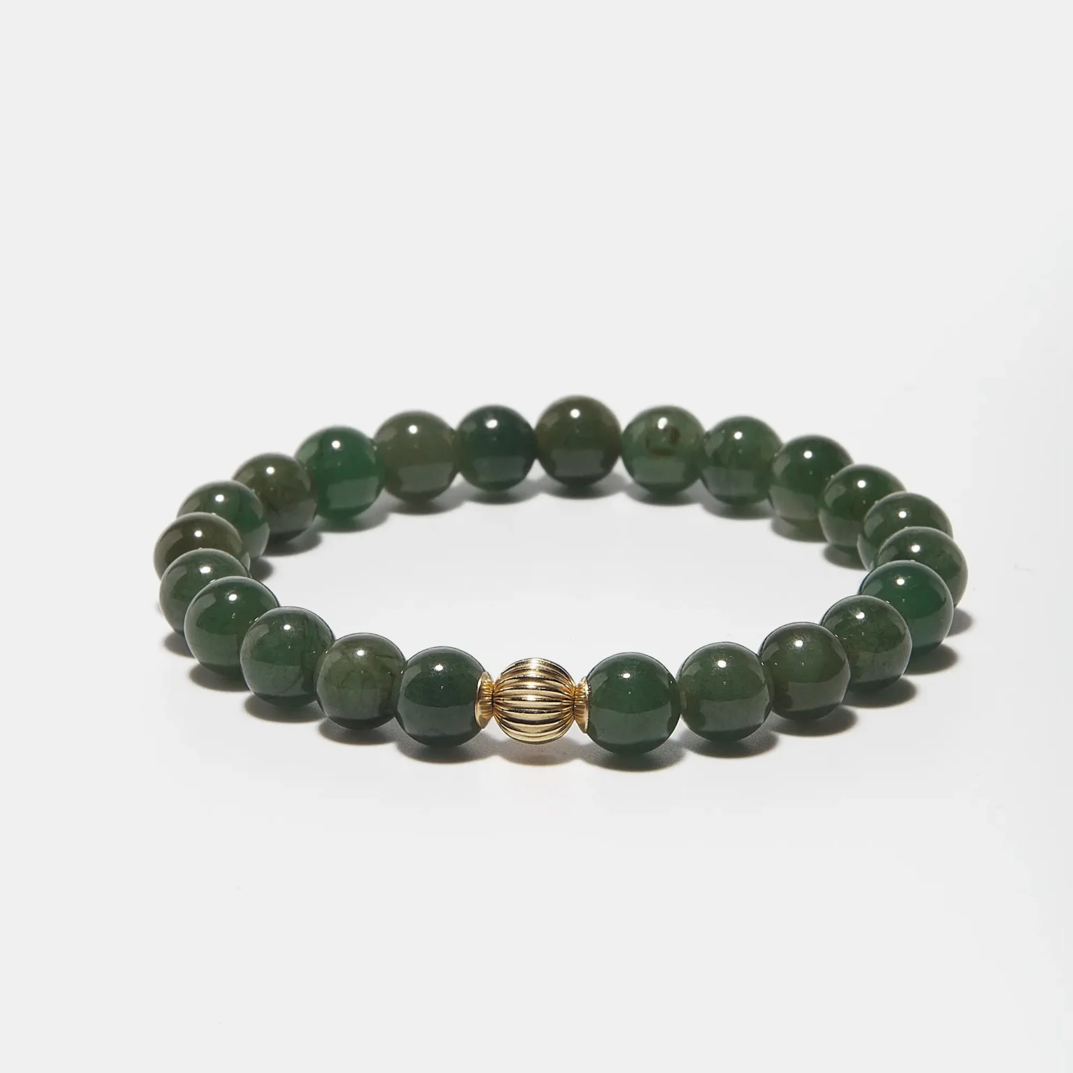 Hotei bracelet en perle de jade vert