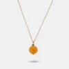 collier en perle de jade jaune