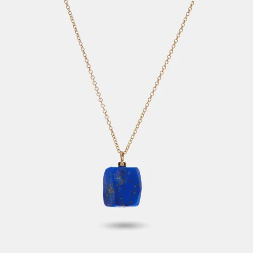collier lapis lazuli bleu brut