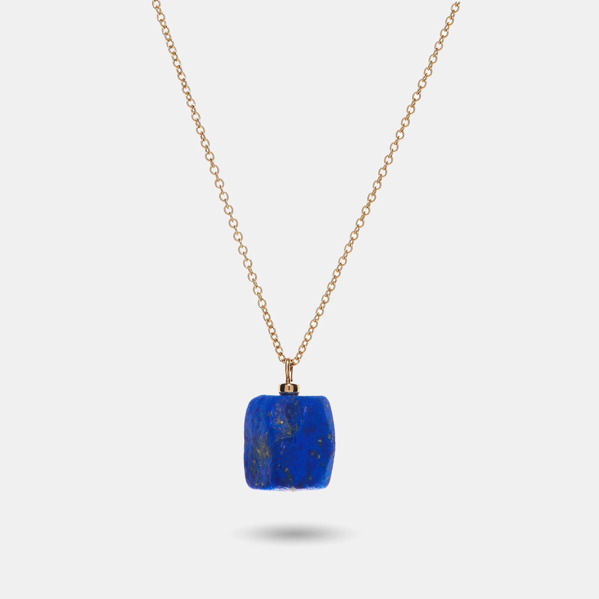 collier lapis lazuli bleu brut