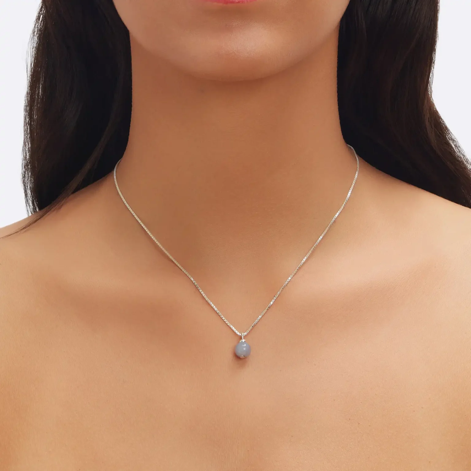 collier pour femme jade lavande