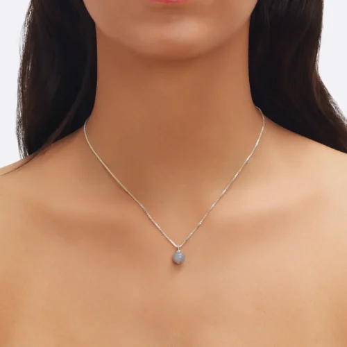 collier pour femme jade lavande