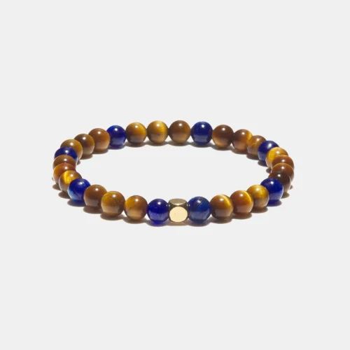 Bracelet oeil de tigre et kyanite