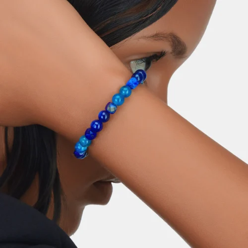 Bracelet en Lapis Lazuli, Apatite et Kyanite