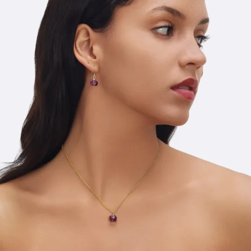 Collier en amethyste vértibale